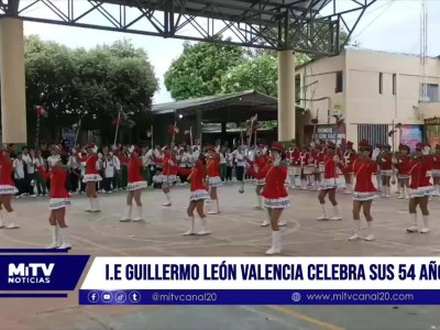 I.E  Guillermo León Valencia en Aguachica celebra sus 54 años