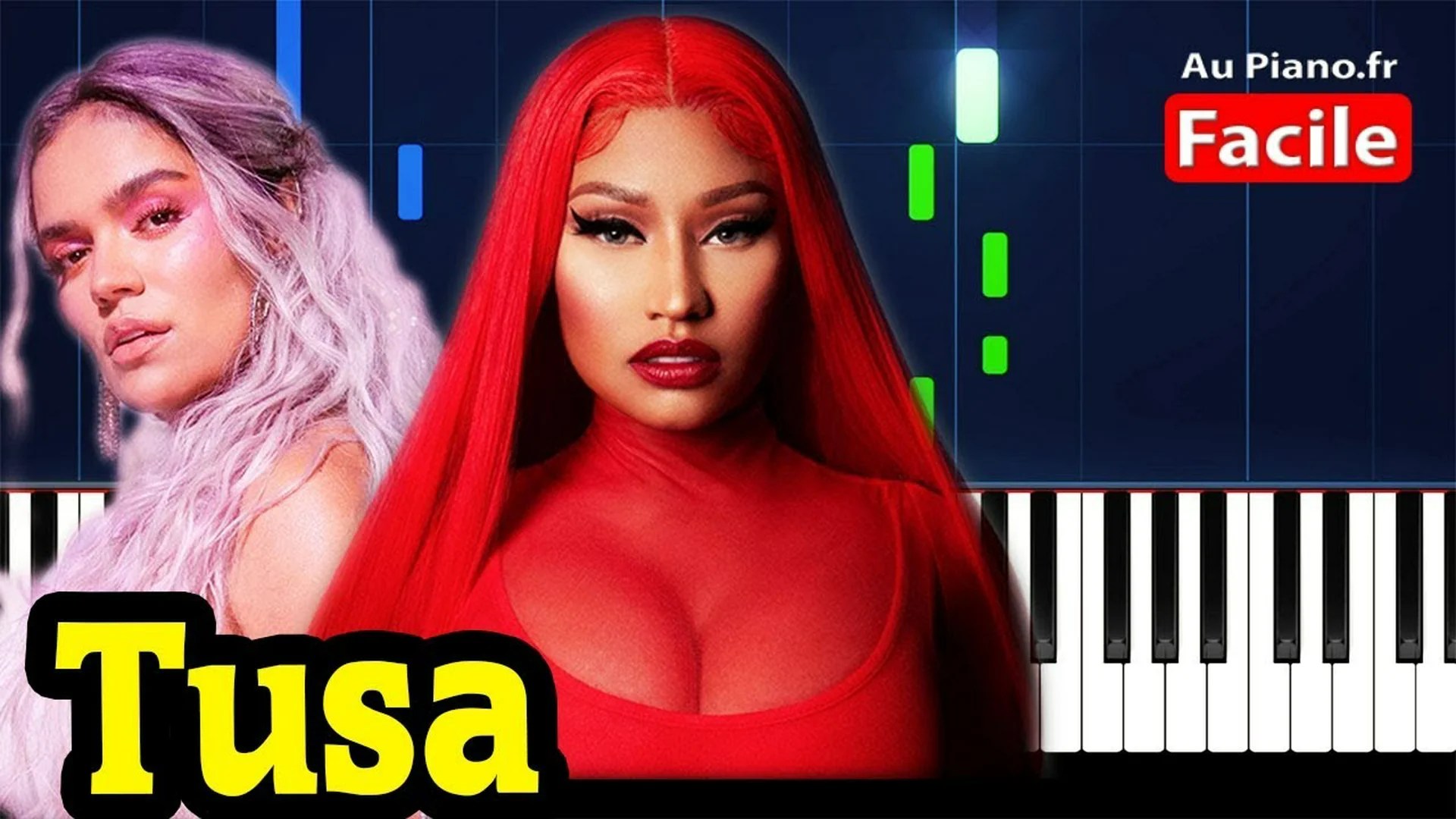 Tusa – Karol G – Tutorial Piano FACILE