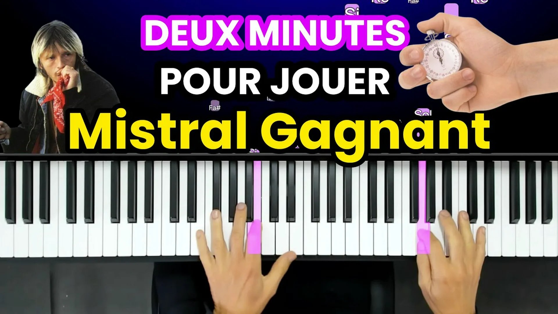 Deux minutes pour jouer Mistral Gagnant au piano