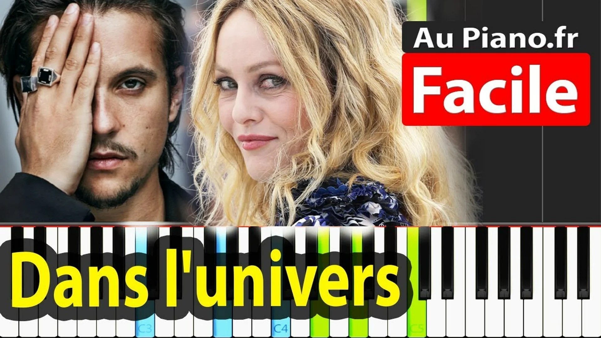 Nekfeu feat Vanessa Paradis Dans L&rsquo;univers Piano FACILE (Type Beat 2019)