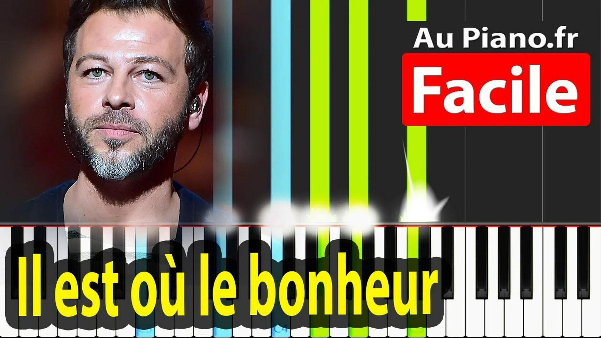Christophe Maé Il est où le bonheur Piano Facile Tuto