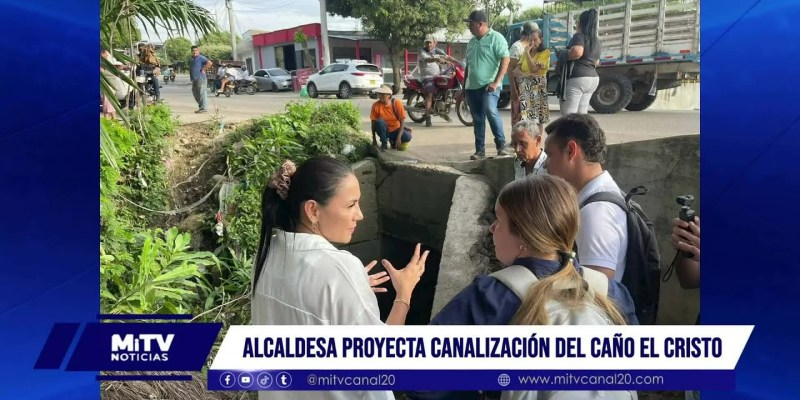 Alcaldesa proyecta canalización del cristo el caño  en Aguachica
