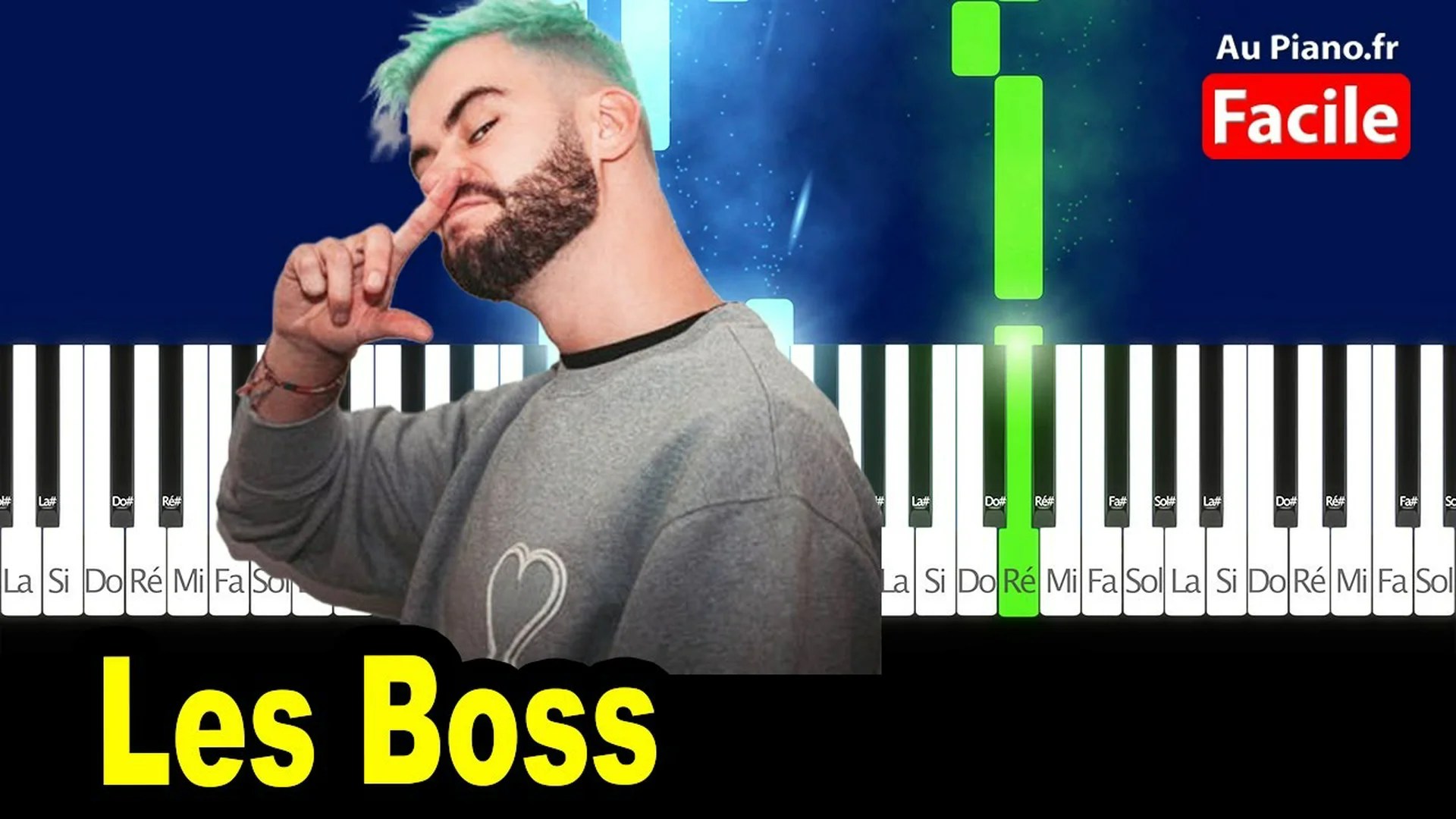 LEBOUSEUH ft. Pidi – Les Boss Piano Cover Tutorial Lyrics (AuPiano.Fr)