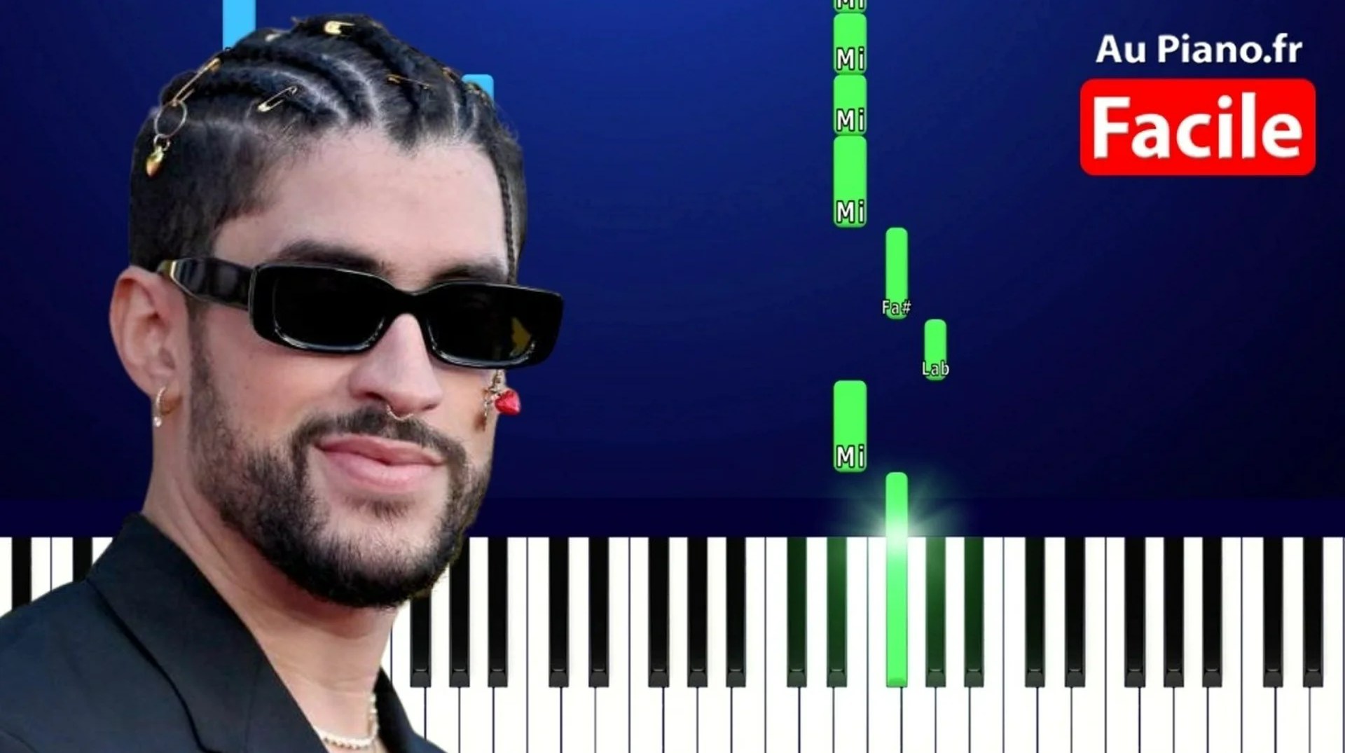 BAD BUNNY – DtMF Piano Tutorial FACILE