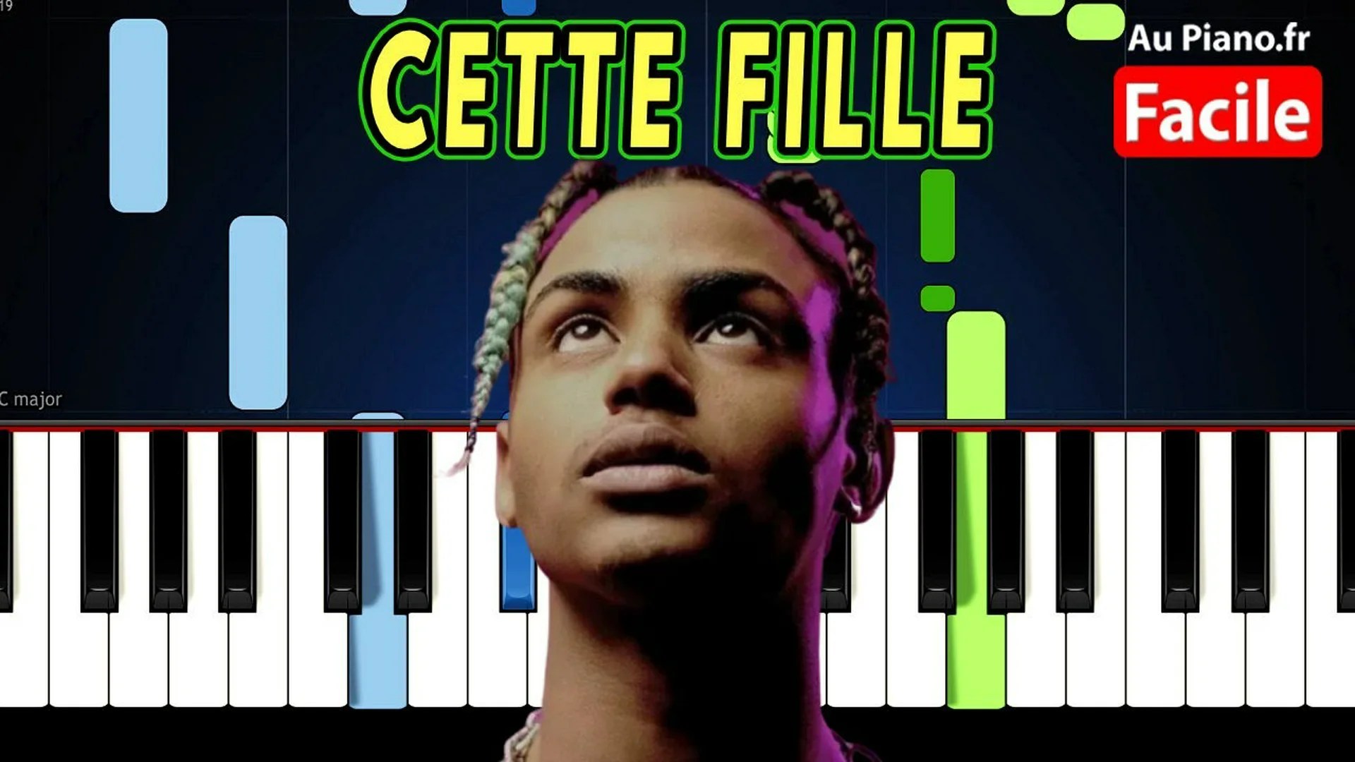 Luv Resval – Cette fille Piano Cover Tutorial Instrumental Lyrics