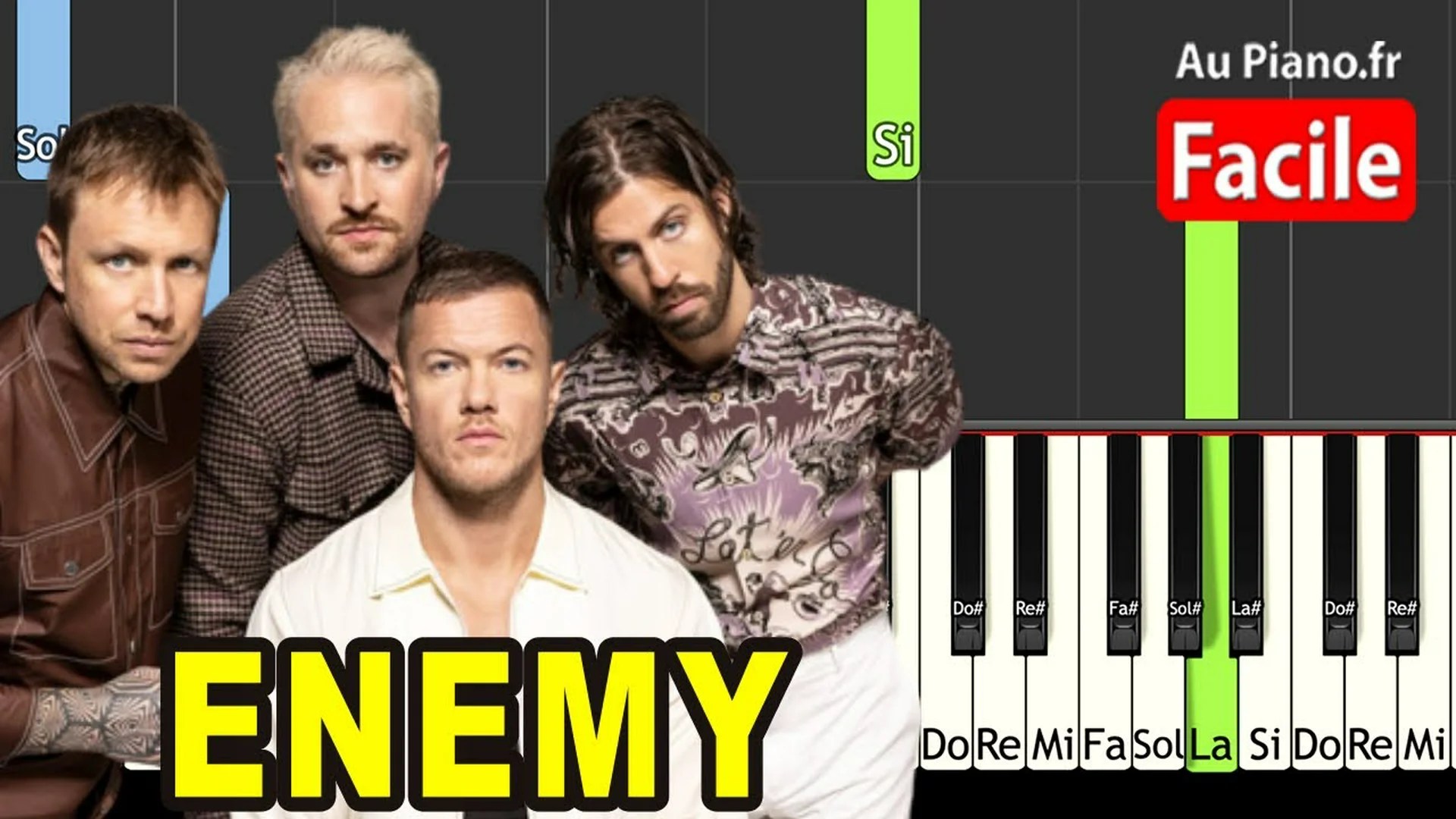 Imagine Dragons Enemy Piano Tuto FACILE