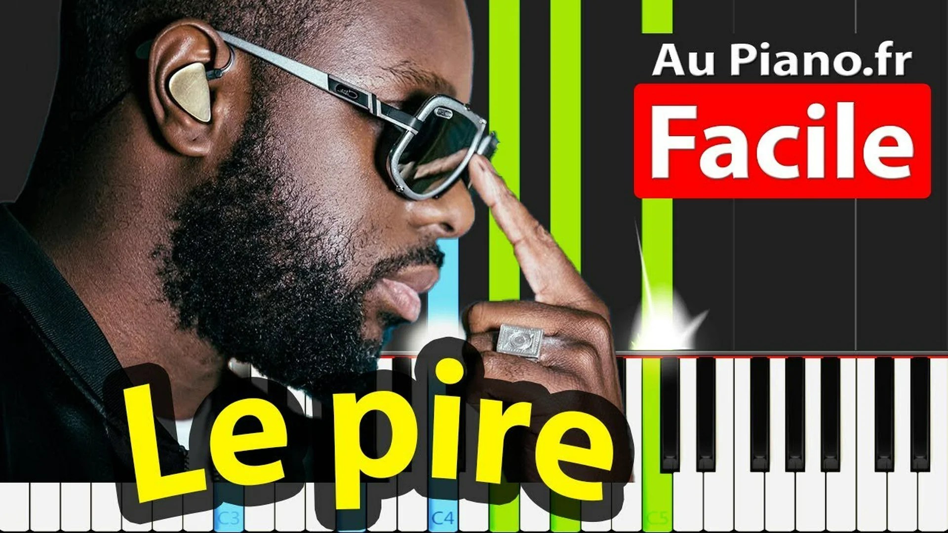 Maitre Gims – LE PIRE – Piano Tutorial FACILE (PAROLES LYRICS)