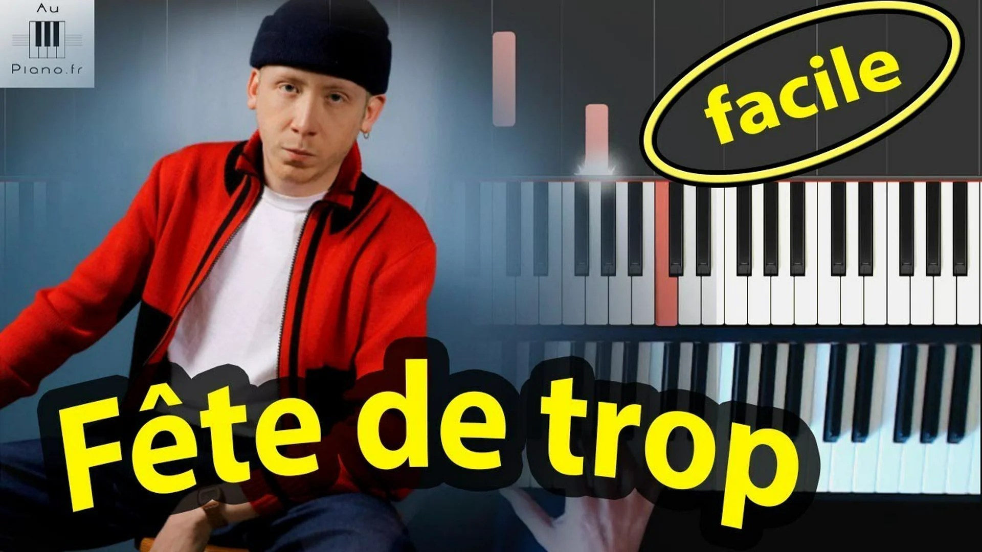 Fête De trop – Eddy de Pretto – Piano – Tutoriel FACILE – Synthesia