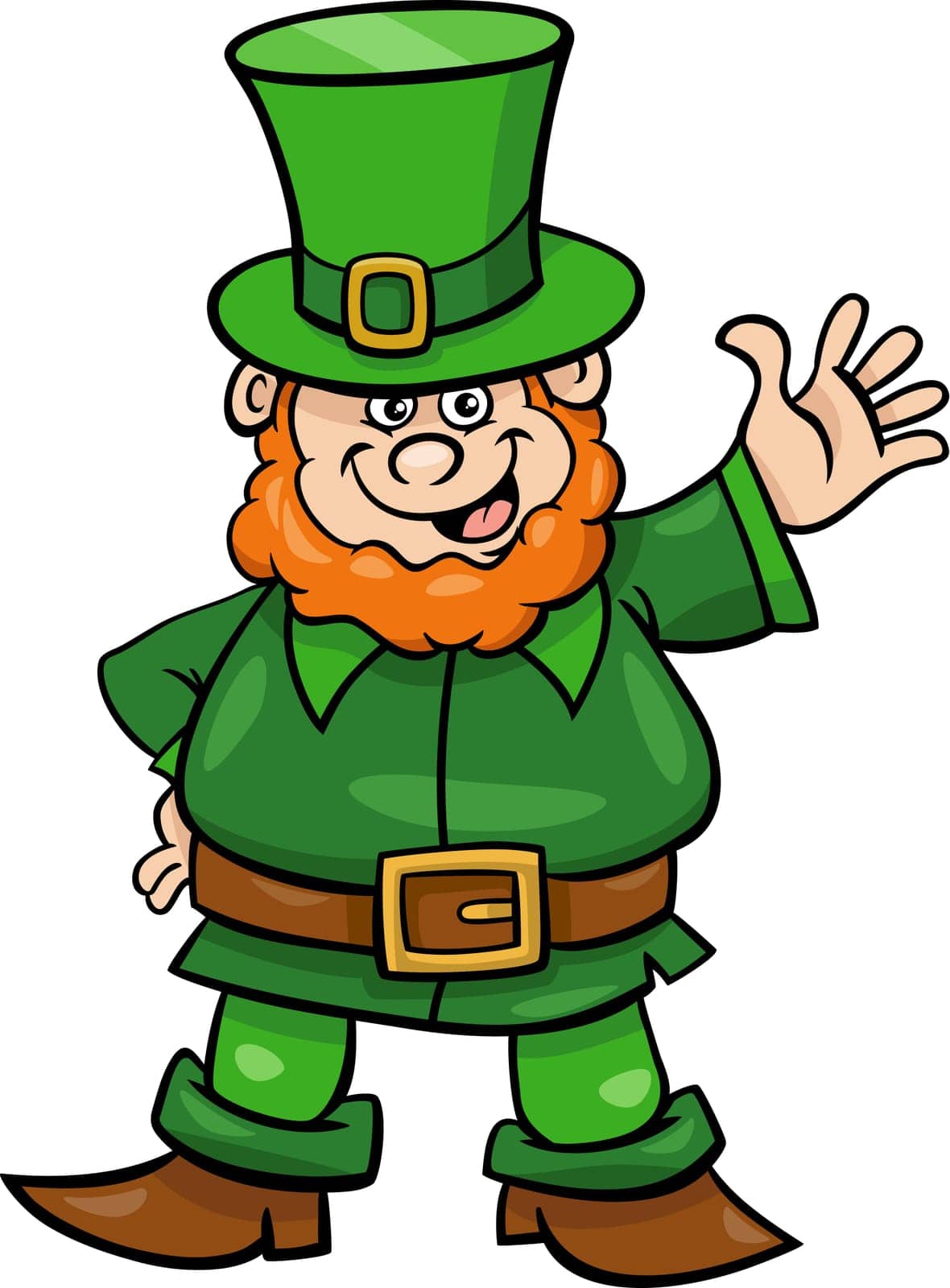 happy cartoon Leprechaun character on Saint Patrick Day Stock Image