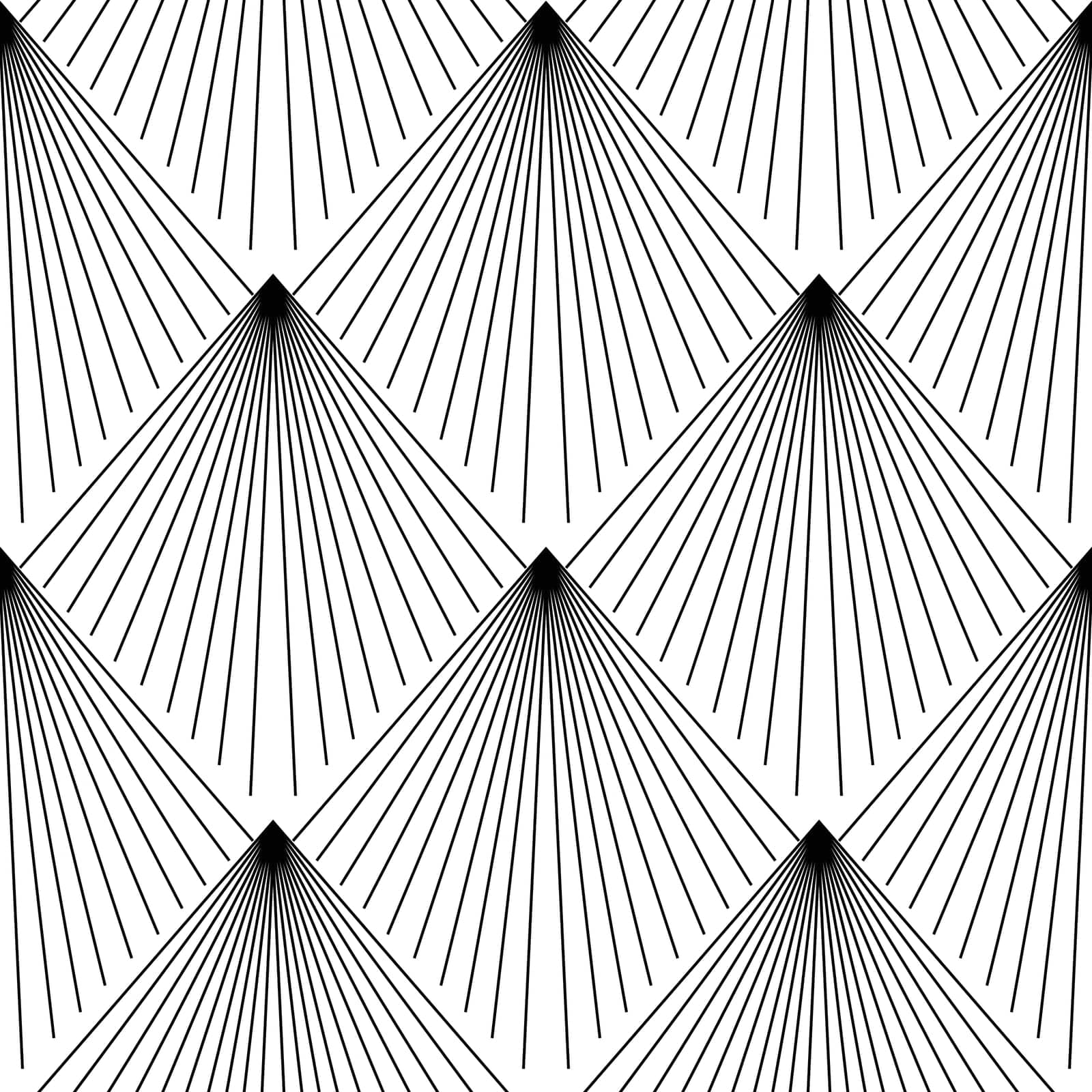 Art Deco Wallpaper. Black and white seamless pattern in roaring