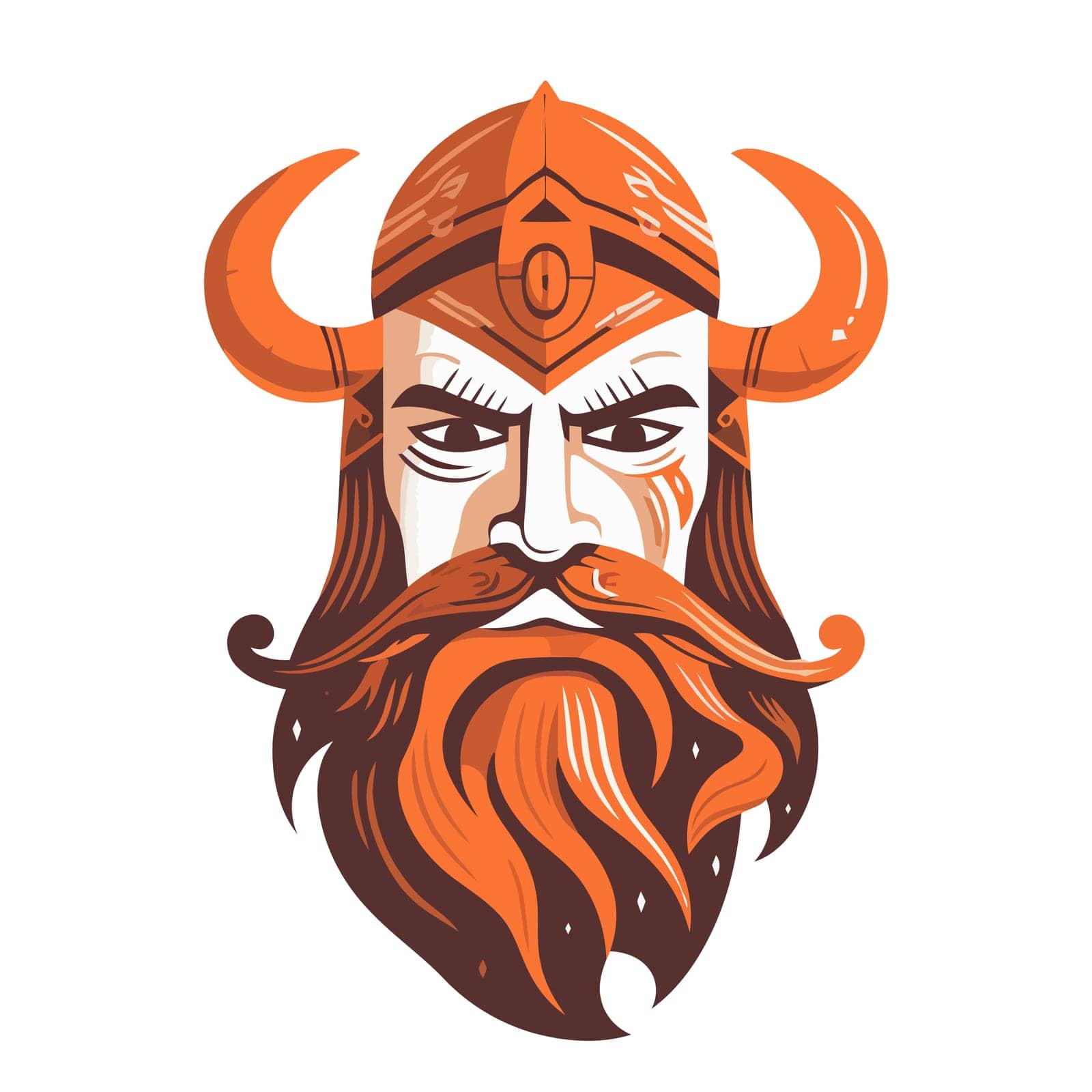 Viking head in helmet. Viking warrior logo design. Stock Image