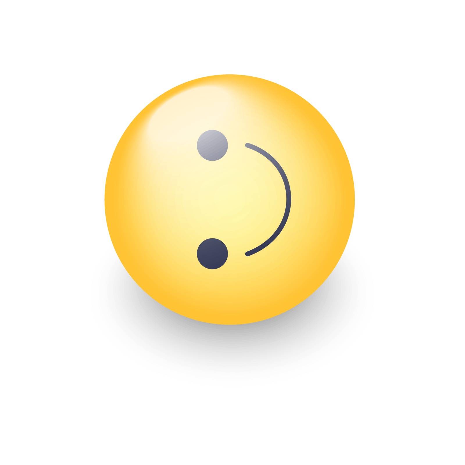Inverted smiley face. Turned on the side emoticon emoji. Cartoon vector
