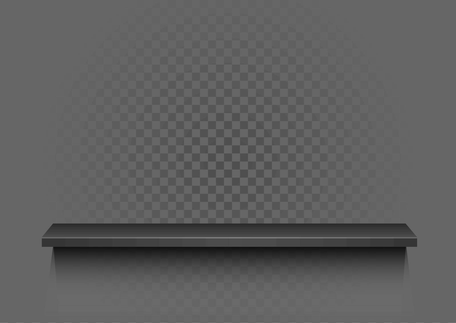 black shelf on transparent background Stock Image