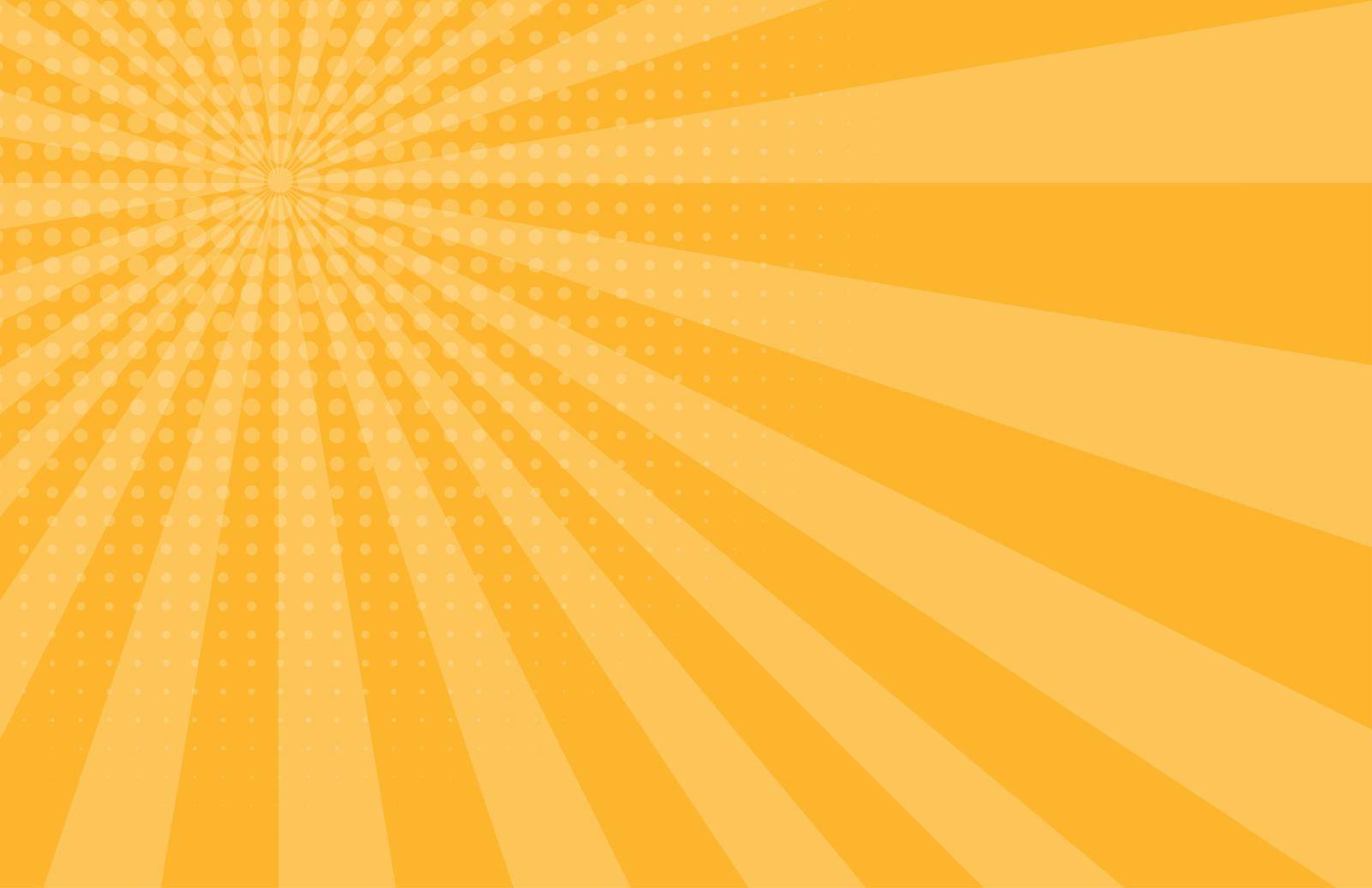 Pop art comic zoom background with lines and glow. Vector Illustration