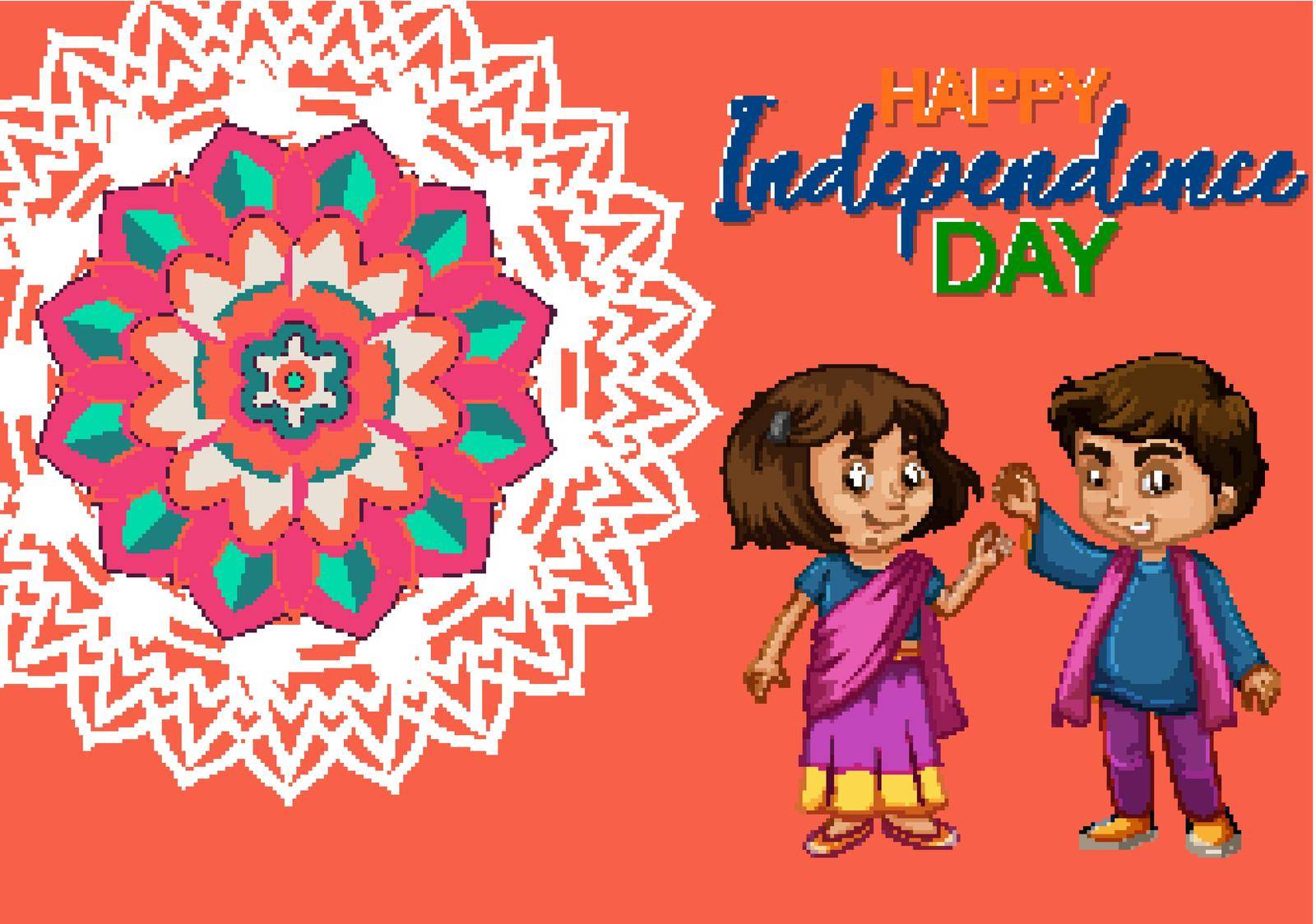 Public holiday poster design with happy kids Stock Image