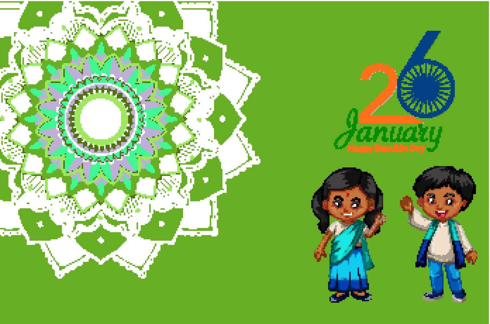 Public holiday poster design with happy kids Stock Image