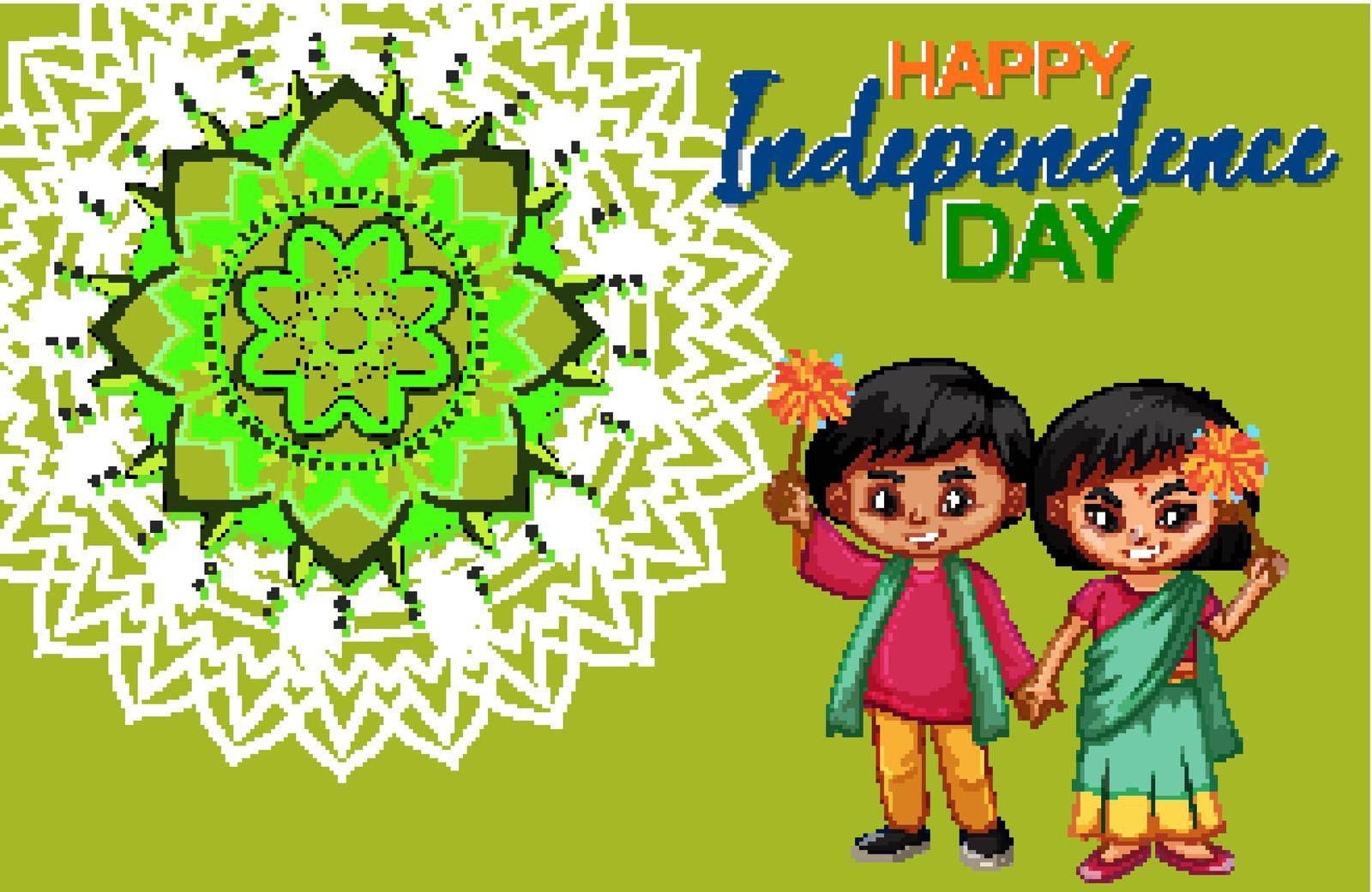 Public holiday poster design with happy kids Stock Image