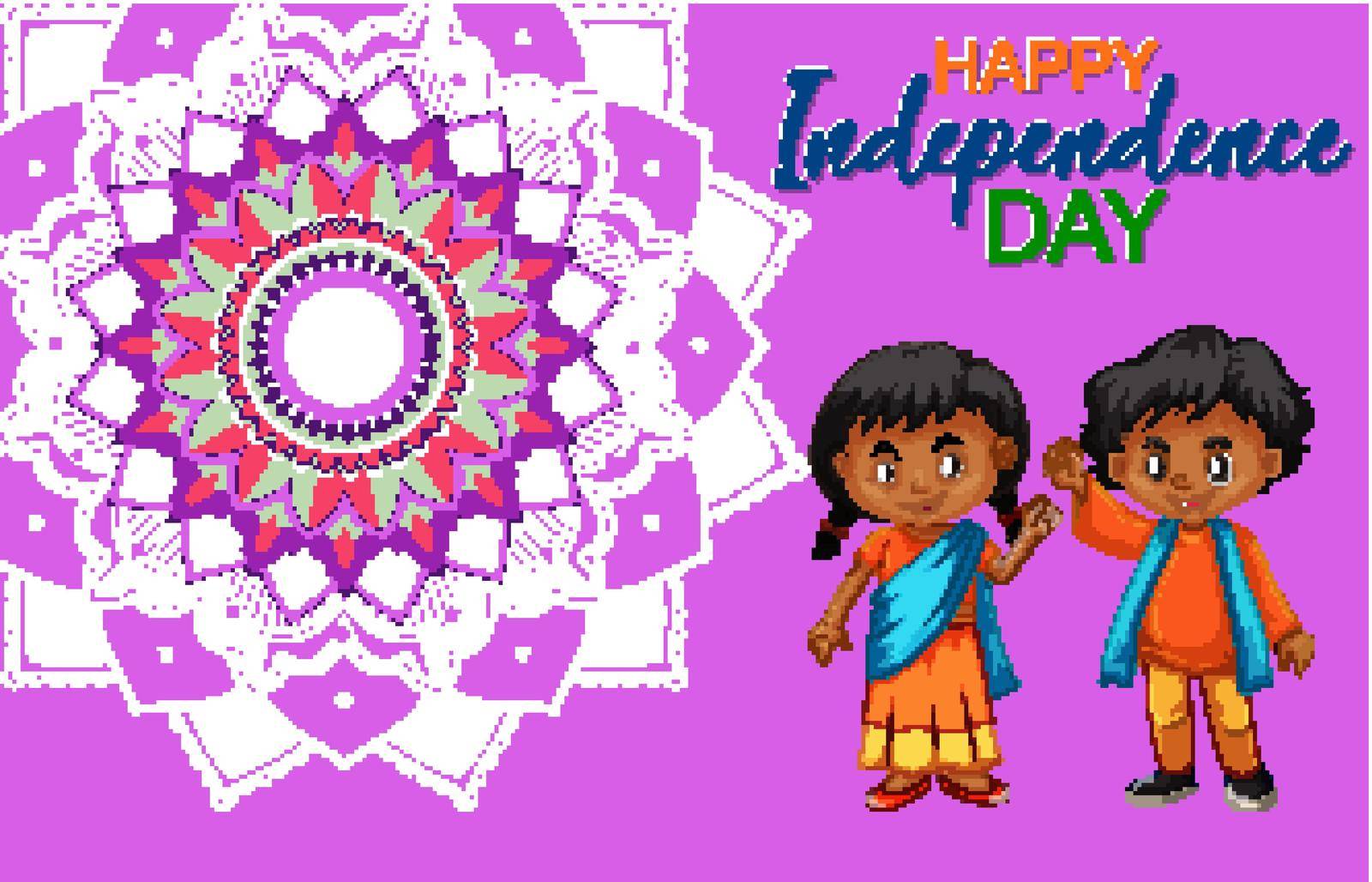 Public holiday poster design with happy kids Stock Image