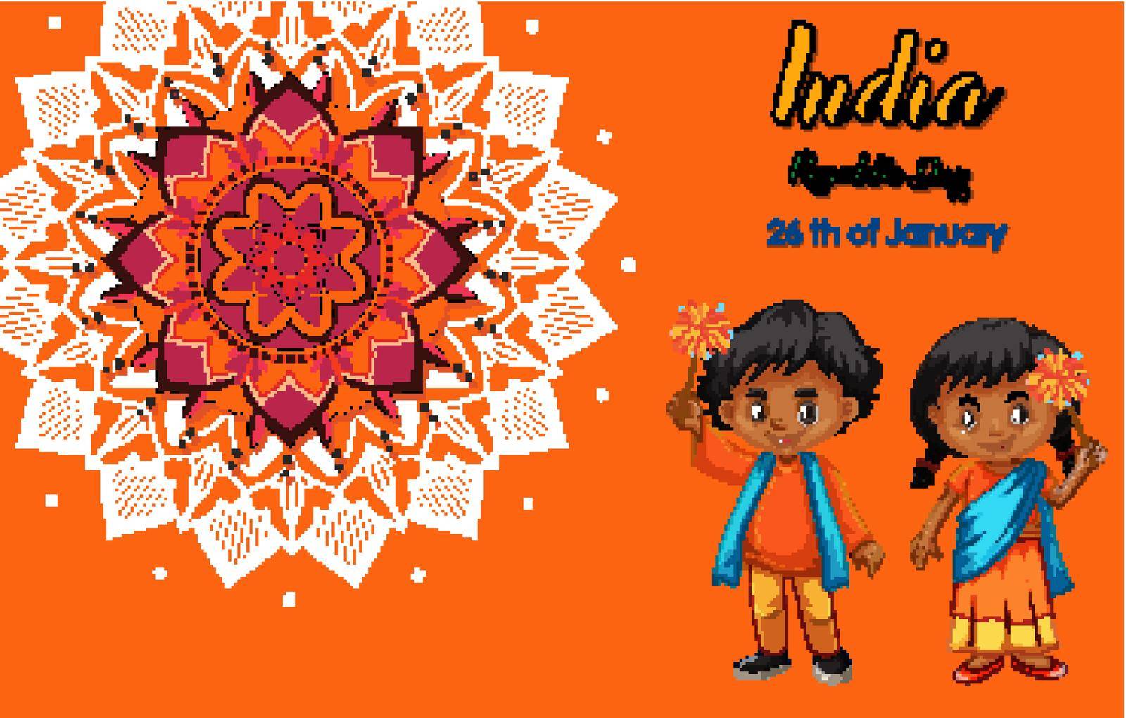 Public holiday poster design with happy kids Stock Image