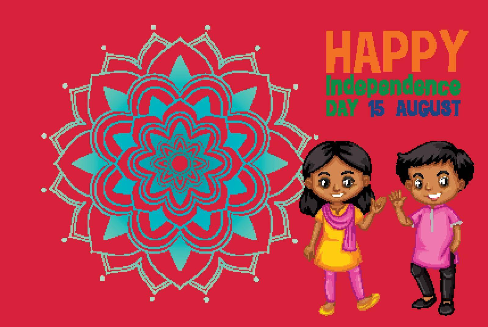 Public holiday poster design with happy kids Stock Image