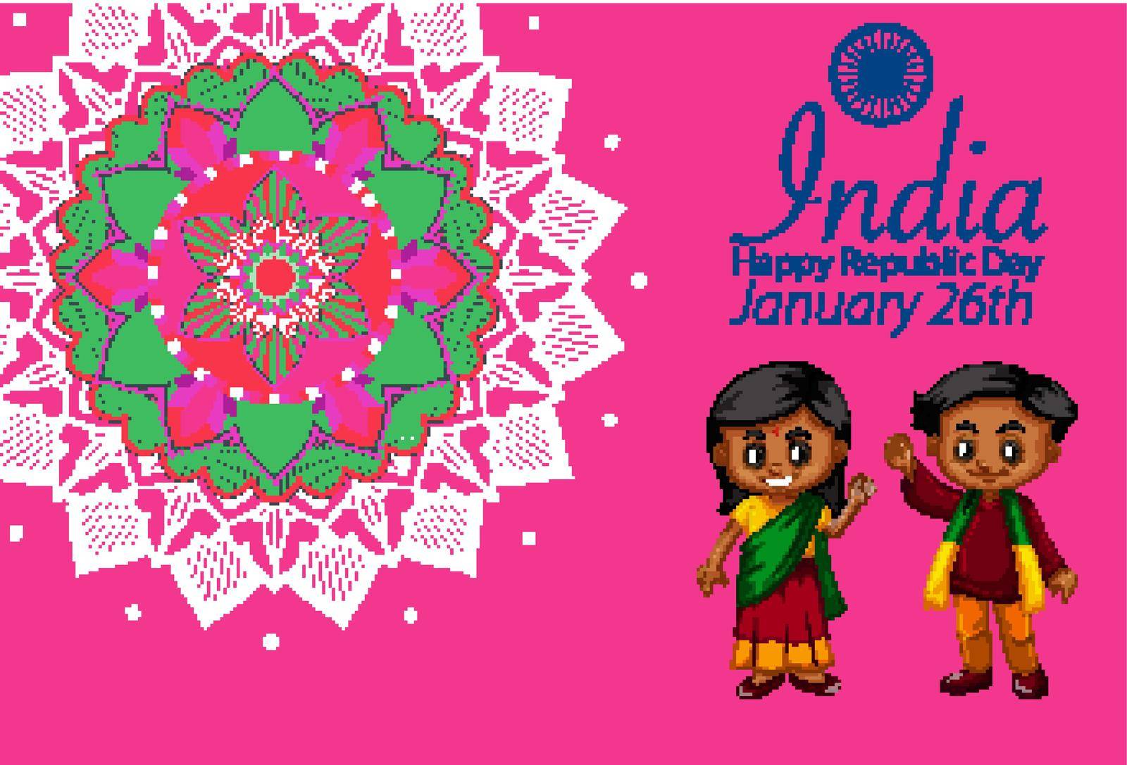 Public holiday poster design with happy kids Stock Image