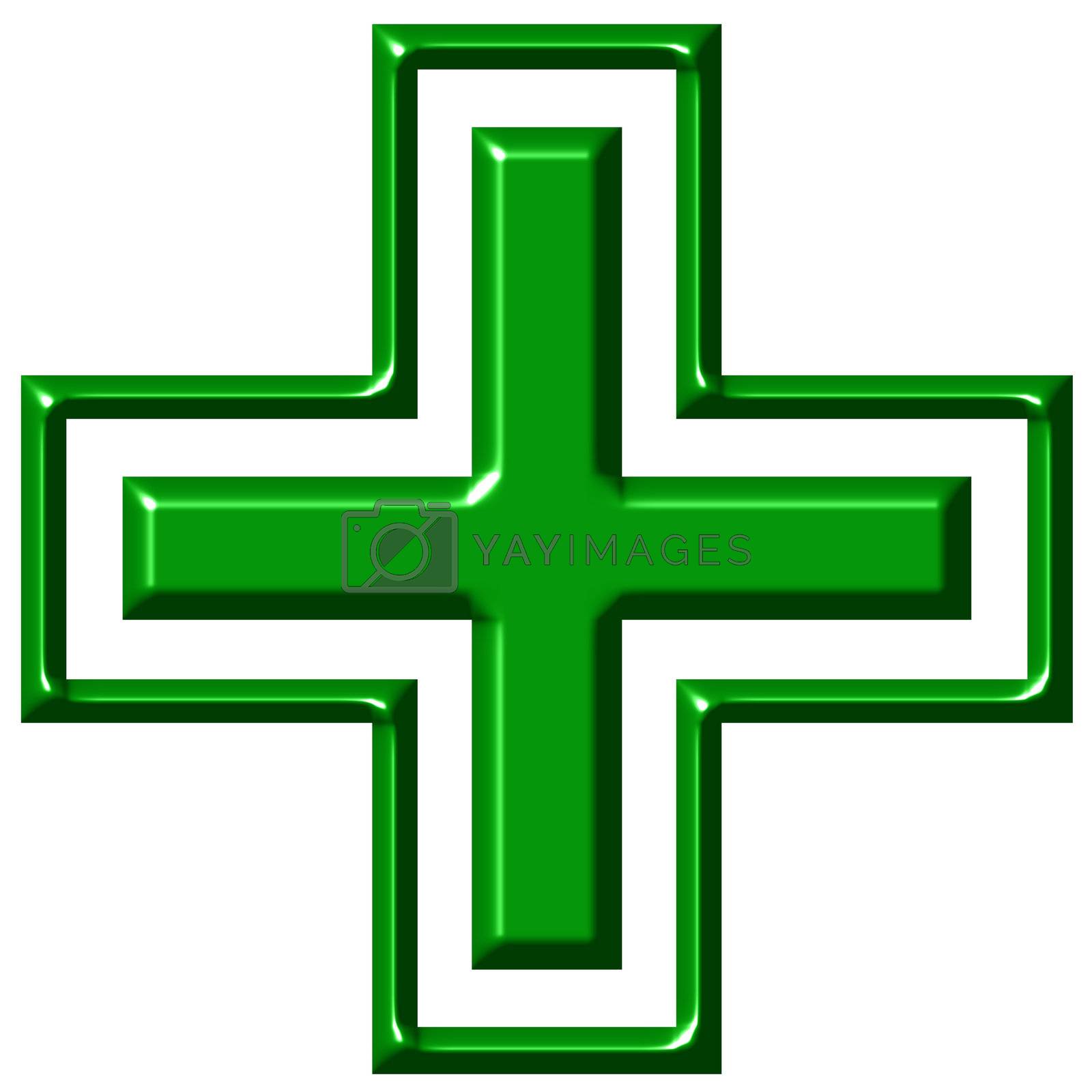 3D Pharmacy Cross by Vectors & Illustrations Free download