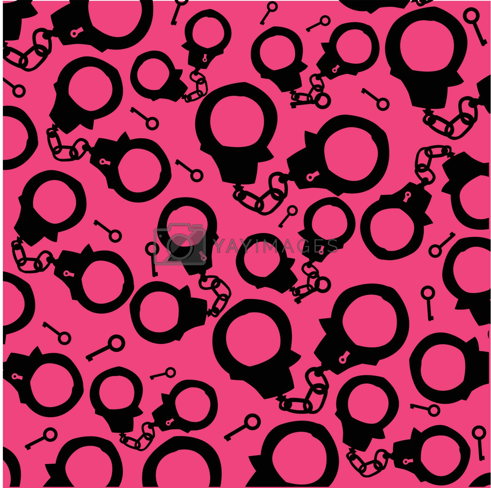 handcuffs on pink by catrinel Vectors & Illustrations with Unlimited