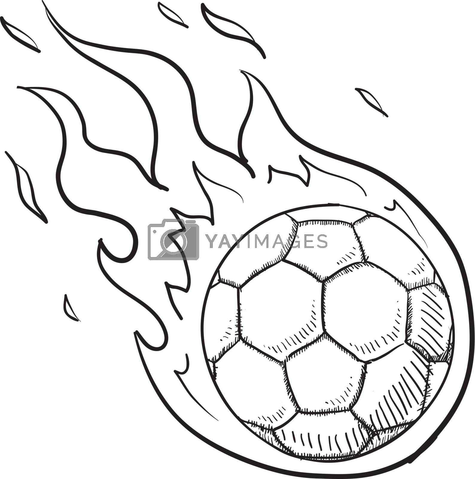 Flaming soccer ball vector by lhfgraphics Vectors & Illustrations with