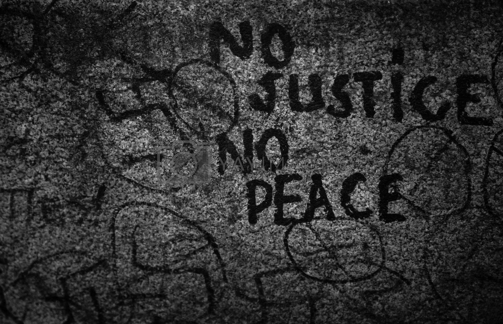 No justiceNo peace concrete texture and background Royalty Free Stock