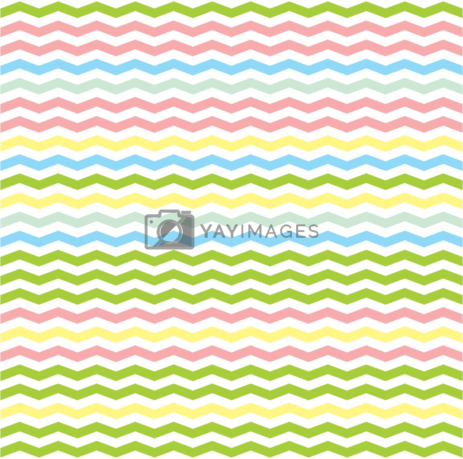Yellow And Blue Chevron Background