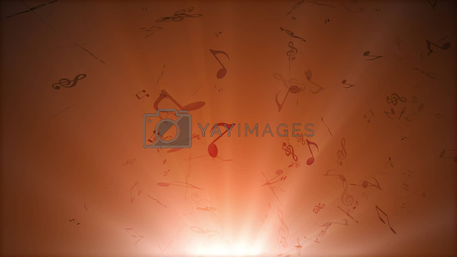 Royalty Free Image Music notes fly out from bottom of screen. by klss