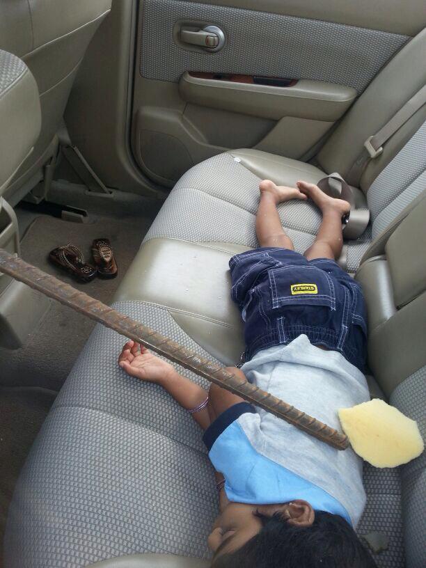 Neighbor’s Car Was Struck By A Flying Steel Rebar That Narrowly Missed