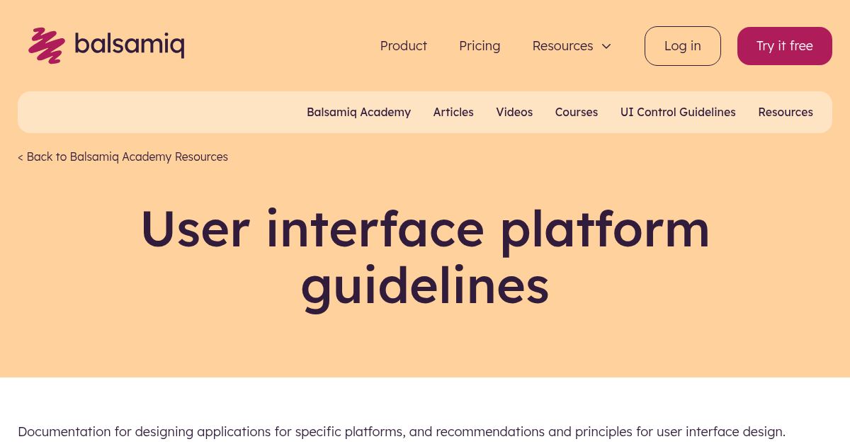 User Interface Platform Guidelines Wireframing Academy Balsamiq