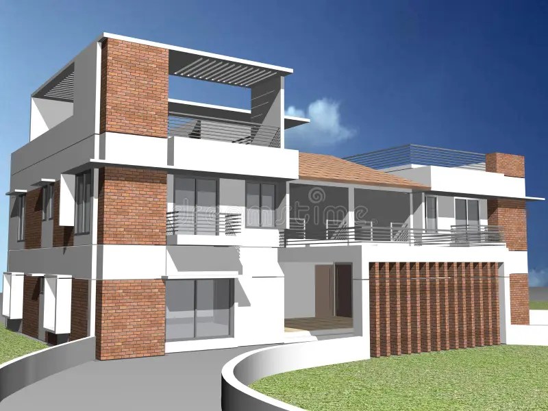 3d duplex house stock photo. Image of investment 23979432