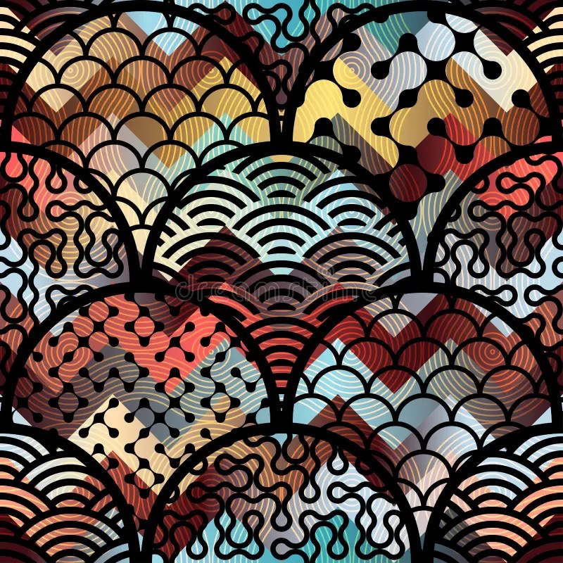 Abstract arc pattern stock vector. Illustration of repeating 62181723
