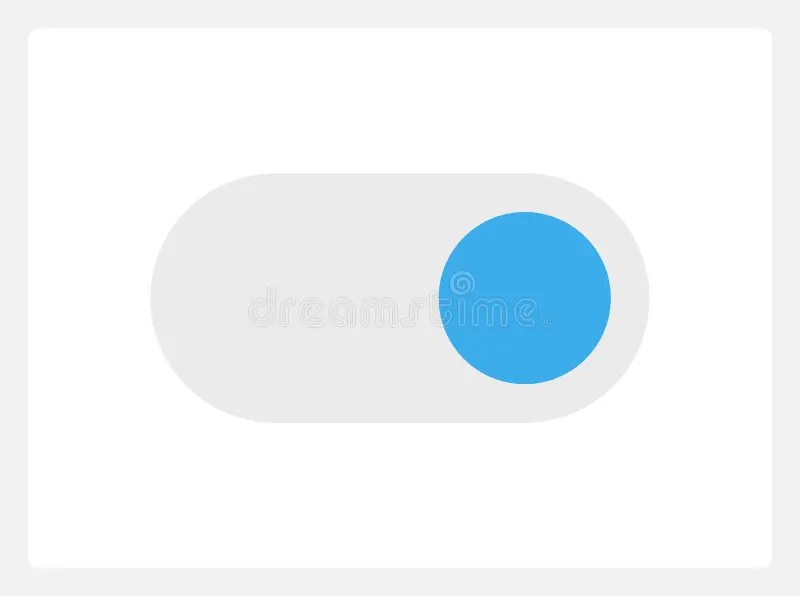 Active Toggle Button UI Element Template Stock Vector Illustration of