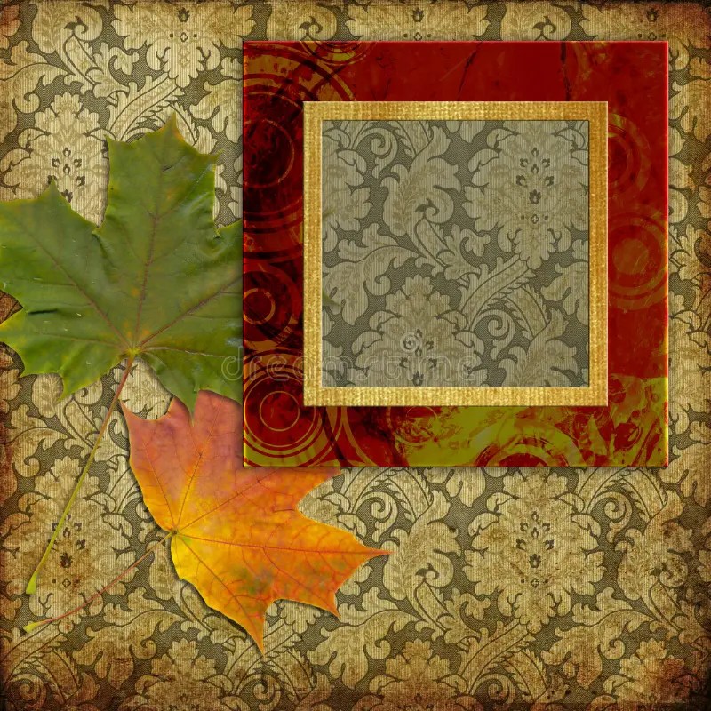 Art Frame on Pattern Wallpaper Stock Illustration Illustration of