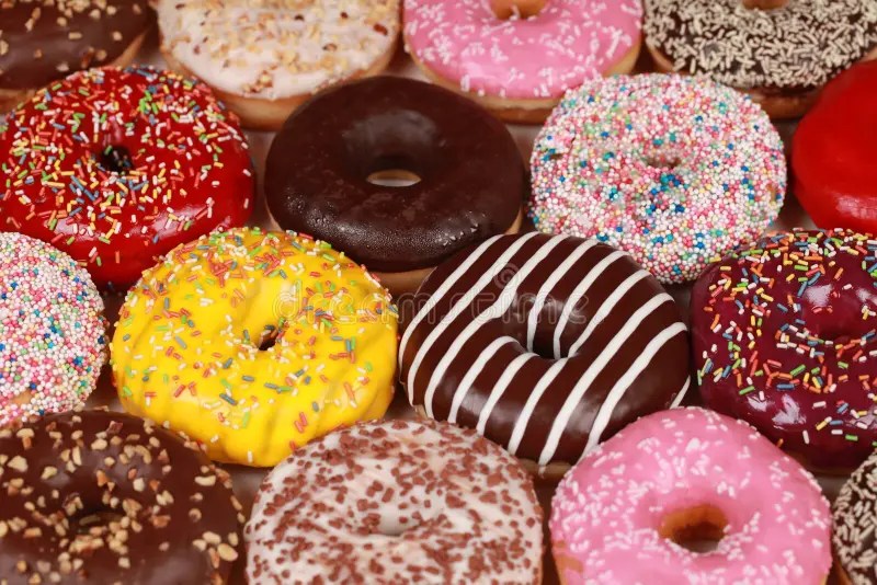 Assorted Donuts stock photo. Image of doughnut, milk 25116518