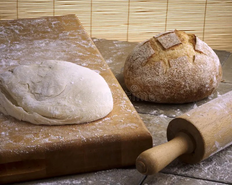 Baking Bread At Home. A Loaf Of Freshly Baked Wholegrain Bread With