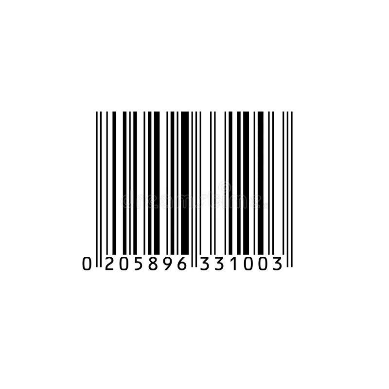 Barcode. Vector Barcode. Macro Photograph of a Bar Code Stock Illustration Illustration of
