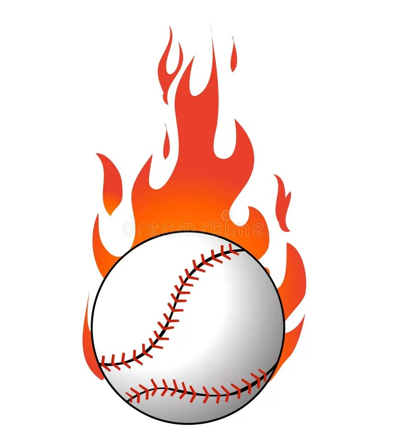 Baseball with Flames Vector Stock Vector Illustration of catcher, field 8449339