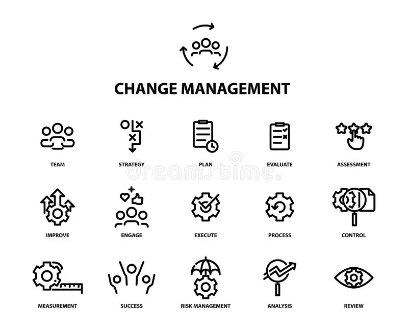 Change Management Icon, Vector Illustration Stock Vector Illustration
