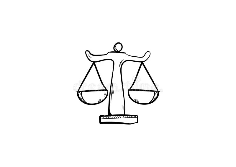 Scales Justice Sketch Stock Illustrations 458 Scales Justice Sketch
