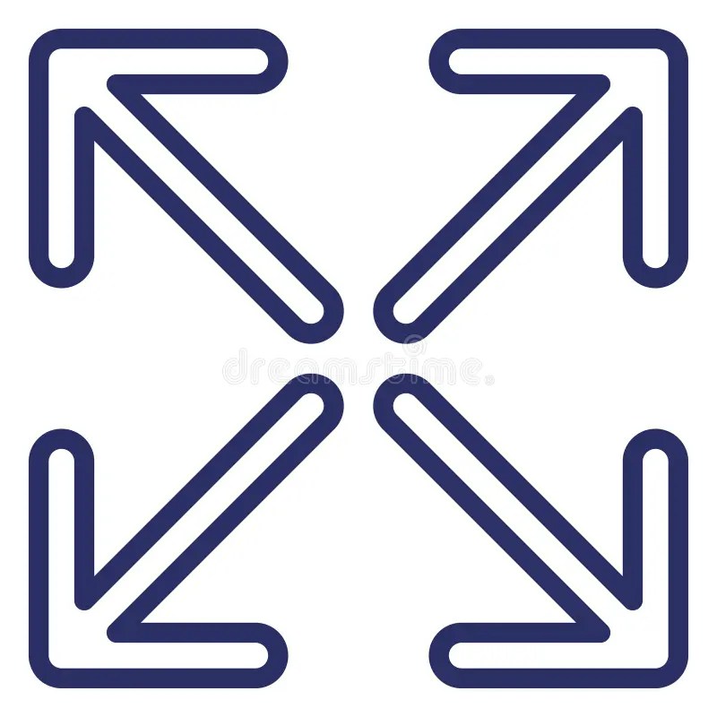 Expand Screen Outline Icon. Symbol, Logo Illustration for Mobile