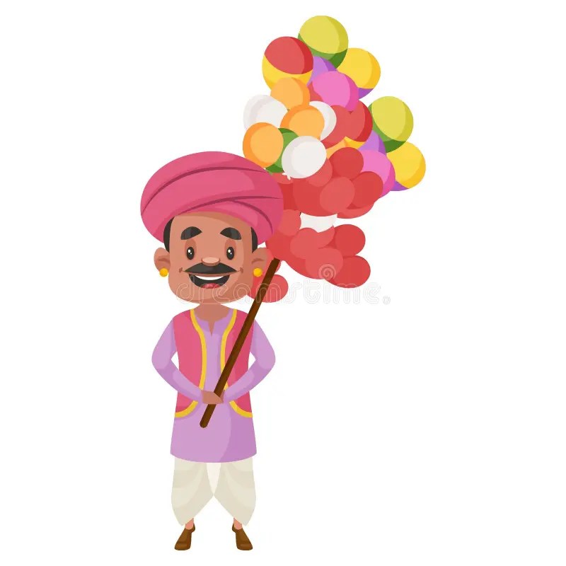 Balloon Seller Clipart