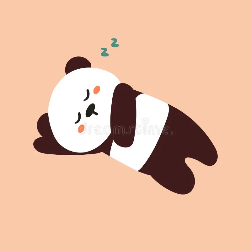 Panda Sleeping Drawing
