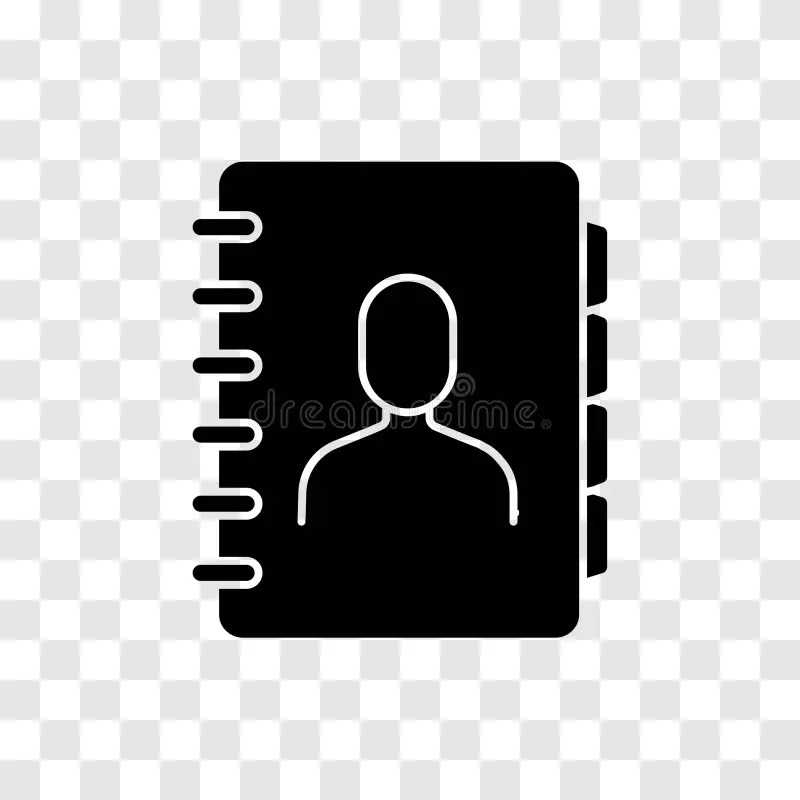 Phone Book, Contacts Book or Notebook Icon. Contact Information
