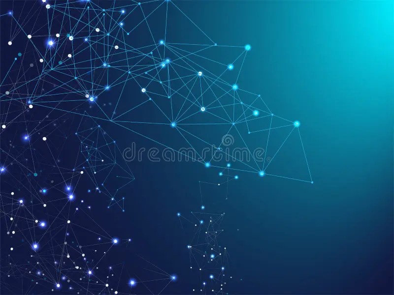 Big Data Information, Triangular Blockchain Nodes. Stock Vector Illustration of data, cyber