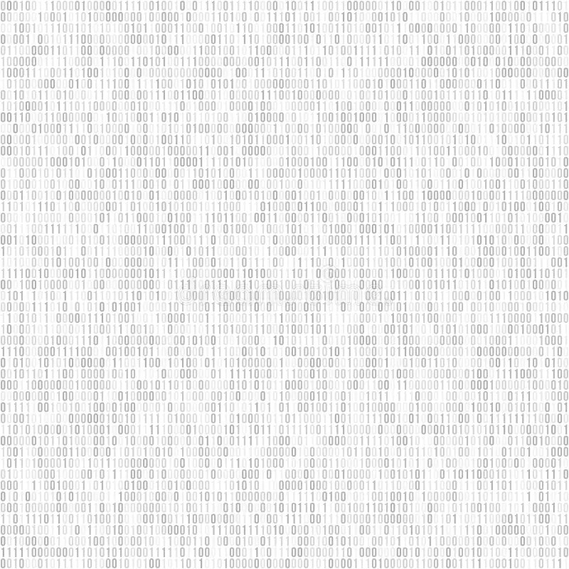 Binary Code Vector Background with Numbers One and Zero. Seamless