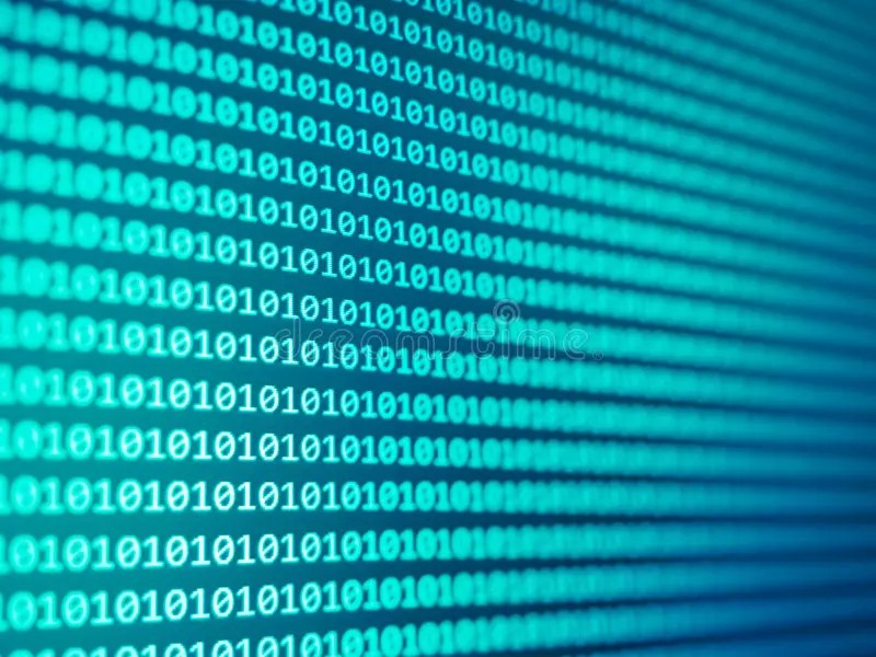 Binary Computer Code. Programming Stock Photo Image of protection